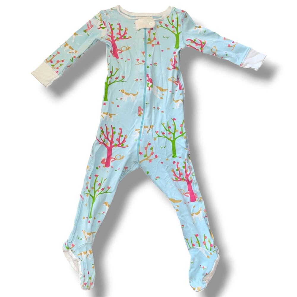 The Beaufort Bonnet Company Fox Hunt Footie Pajamas (12-18 Months)